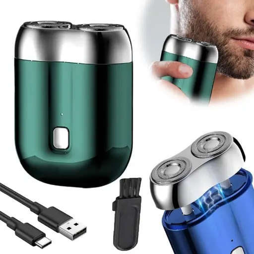 Mini Shavers for Men, Washable Double Head 
